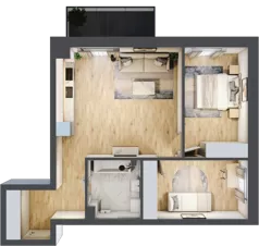 3 pokoje, mieszkanie 61,68 m², piętro 1, oferta nr 15, Szymanów Dom i Natura, Szymanów, Szymanów 7