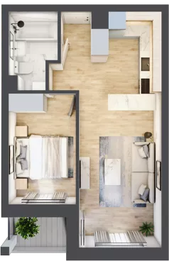 2 pokoje, mieszkanie 38,05 m², piętro 2, oferta nr 24, Szymanów Dom i Natura, Szymanów, Szymanów 7