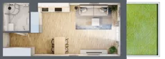 1 pokój, mieszkanie 34,31 m², parter, oferta nr 10, Na Skarpie, Łódź, Widzew, Sikawa, ul. Strążyska