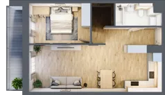 2 pokoje, mieszkanie 52,99 m², piętro 2, oferta nr 30, Na Skarpie, Łódź, Widzew, Sikawa, ul. Strążyska