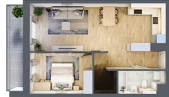 2 pokoje, mieszkanie 53,17 m², piętro 2, oferta nr 31, Na Skarpie, Łódź, Widzew, Sikawa, ul. Strążyska