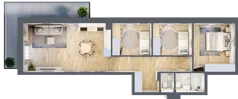 4 pokoje, mieszkanie 74,30 m², parter, oferta nr 1, Na Skarpie, Łódź, Widzew, Sikawa, ul. Strążyska