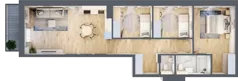 4 pokoje, mieszkanie 77,84 m², piętro 2, oferta nr 26, Na Skarpie, Łódź, Widzew, Sikawa, ul. Strążyska