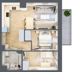 3 pokoje, mieszkanie 49,14 m², piętro 1, oferta nr 8, Na Wspólnej, Wólka Grodziska, ul. Wspólna 5