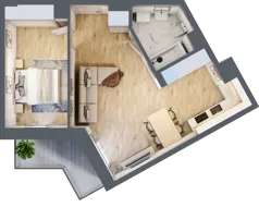 2 pokoje, mieszkanie 48,47 m², piętro 1, oferta nr 15, Na Wspólnej, Wólka Grodziska, ul. Wspólna 5