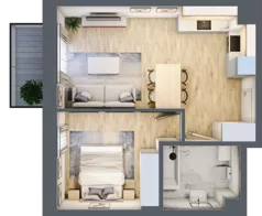 2 pokoje, mieszkanie 41,21 m², piętro 5, oferta nr 57, Na Wspólnej, Wólka Grodziska, ul. Wspólna 5