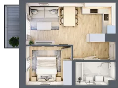 2 pokoje, mieszkanie 38,02 m², piętro 5, oferta nr 58, Na Wspólnej, Wólka Grodziska, ul. Wspólna 5