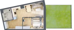 2 pokoje, mieszkanie 43,45 m², parter, oferta nr 70, Na Wspólnej, Wólka Grodziska, ul. Wspólna 5