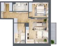 3 pokoje, mieszkanie 60,40 m², piętro 1, oferta nr 74, Na Wspólnej, Wólka Grodziska, ul. Wspólna 5