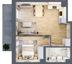 2 pokoje, mieszkanie 43,88 m², piętro 1, oferta nr 78, Na Wspólnej, Wólka Grodziska, ul. Wspólna 5
