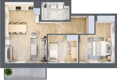 3 pokoje, mieszkanie 59,99 m², piętro 3, oferta nr 97, Na Wspólnej, Wólka Grodziska, ul. Wspólna 5