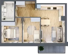 3 pokoje, mieszkanie 59,29 m², piętro 5, oferta nr 117, Na Wspólnej, Wólka Grodziska, ul. Wspólna 5