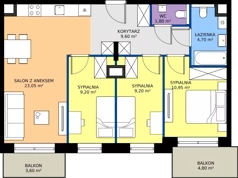 4 pokoje, mieszkanie 68,50 m², piętro 2, oferta nr 28, Zielone Sady III, Tarczyn, ul. Zielone Sady 11