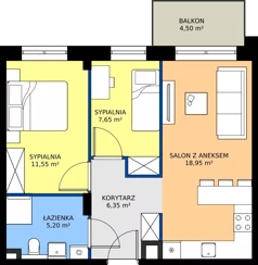 3 pokoje, mieszkanie 49,70 m², piętro 1, oferta nr 18, Zielone Sady III, Tarczyn, ul. Zielone Sady 11