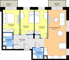 4 pokoje, mieszkanie 80,65 m², piętro 1, oferta nr 17, Zielone Sady III, Tarczyn, ul. Zielone Sady 11
