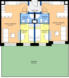 4 pokoje, mieszkanie 68,50 m², parter, oferta nr 1, Zielone Sady III, Tarczyn, ul. Zielone Sady 11