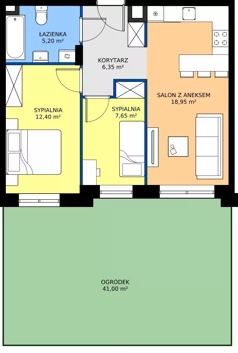 3 pokoje, mieszkanie 50,55 m², parter, oferta nr 2, Zielone Sady III 2B, Tarczyn, ul. Zielone Sady 11