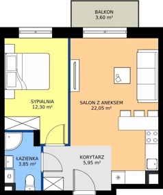 2 pokoje, mieszkanie 44,15 m², piętro 1, oferta nr 21, Zielone Sady III 2B, Tarczyn, ul. Zielone Sady 11