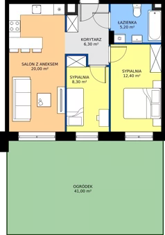 3 pokoje, mieszkanie 52,20 m², parter, oferta nr 13, Zielone Sady III 2B, Tarczyn, ul. Zielone Sady 11