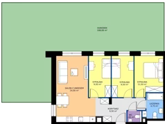 4 pokoje, mieszkanie 70,40 m², parter, oferta nr 4, Zielone Sady III 2B, Tarczyn, ul. Zielone Sady 11