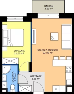 2 pokoje, mieszkanie 41,50 m², piętro 2, oferta nr 34, Zielone Sady III 2B, Tarczyn, ul. Zielone Sady 11
