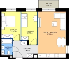 3 pokoje, mieszkanie 60,85 m², piętro 1, oferta nr 24, Zielone Sady III 2B, Tarczyn, ul. Zielone Sady 11