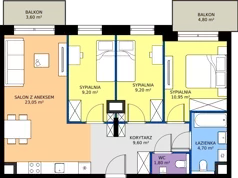4 pokoje, mieszkanie 68,50 m², piętro 2, oferta nr 36, Zielone Sady III 2B, Tarczyn, ul. Zielone Sady 11