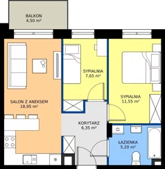 3 pokoje, mieszkanie 49,70 m², piętro 1, oferta nr 19, Zielone Sady III 2B, Tarczyn, ul. Zielone Sady 11