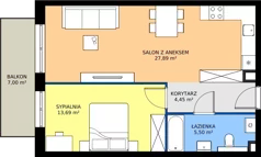 2 pokoje, mieszkanie 51,53 m², parter, oferta nr 3, Na Skarpie II, Łódź, Widzew, Sikawa, ul. Strążyska