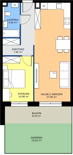 2 pokoje, mieszkanie 51,37 m², parter, oferta nr 7, Na Skarpie II, Łódź, Widzew, Sikawa, ul. Strążyska