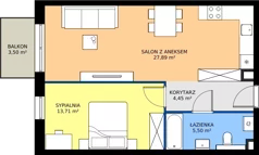 2 pokoje, mieszkanie 51,55 m², parter, oferta nr 2, Na Skarpie II, Łódź, Widzew, Sikawa, ul. Strążyska