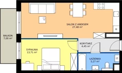 2 pokoje, mieszkanie 50,89 m², piętro 3, oferta nr 39, Na Skarpie II, Łódź, Widzew, Sikawa, ul. Strążyska