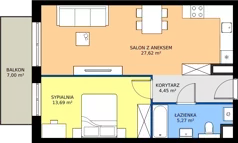 2 pokoje, mieszkanie 51,03 m², piętro 2, oferta nr 27, Na Skarpie II, Łódź, Widzew, Sikawa, ul. Strążyska