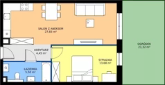 2 pokoje, mieszkanie 51,46 m², parter, oferta nr 11, Na Skarpie II, Łódź, Widzew, Sikawa, ul. Strążyska