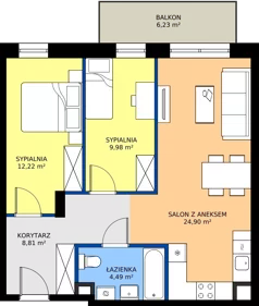 3 pokoje, mieszkanie 60,40 m², piętro 1, oferta nr 89, Na Wspólnej Etap II, Wólka Grodziska, ul. Wspólna 5