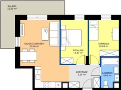 3 pokoje, mieszkanie 56,38 m², piętro 3, oferta nr 108, Na Wspólnej Etap II, Wólka Grodziska, ul. Wspólna 5