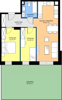 3 pokoje, mieszkanie 60,33 m², parter, oferta nr 78, Na Wspólnej Etap II, Wólka Grodziska, ul. Wspólna 5