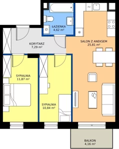 3 pokoje, mieszkanie 60,43 m², piętro 2, oferta nr 102, Na Wspólnej Etap II, Wólka Grodziska, ul. Wspólna 5