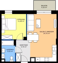2 pokoje, mieszkanie 47,12 m², piętro 1, oferta nr 86, Na Wspólnej Etap II, Wólka Grodziska, ul. Wspólna 5