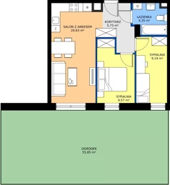 3 pokoje, mieszkanie 49,47 m², parter, oferta nr 80, Na Wspólnej Etap II, Wólka Grodziska, ul. Wspólna 5