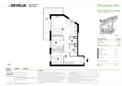 3 pokoje, mieszkanie 61,71 m², piętro 1, oferta nr AA0103, Pilczycka Vita, Wrocław, Pilczyce-Kozanów-Popowice Północne, Pilczyce, ul. Pilczycka 195