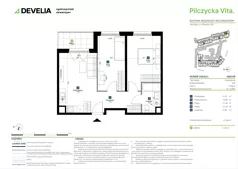 3 pokoje, mieszkanie 51,58 m², piętro 1, oferta nr AB0108, Pilczycka Vita, Wrocław, Pilczyce-Kozanów-Popowice Północne, Pilczyce, ul. Pilczycka 195