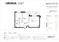 3 pokoje, mieszkanie 52,86 m², piętro 2, oferta nr AB0204, M Bemowo 3, Warszawa, Bemowo, Chrzanów, ul. Szeligowska