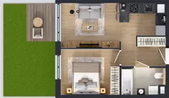 2 pokoje, mieszkanie 35,22 m², parter, oferta nr D.004, Centralna Vita etap III, Kraków, Czyżyny, ul. Ciesielskiego