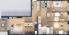 4 pokoje, mieszkanie 81,79 m², piętro 2, oferta nr D.012, Centralna Vita etap III, Kraków, Czyżyny, ul. Ciesielskiego
