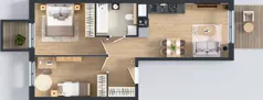 3 pokoje, mieszkanie 51,60 m², piętro 4, oferta nr D.028, Centralna Vita etap III, Kraków, Czyżyny, ul. Ciesielskiego
