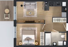 2 pokoje, mieszkanie 35,22 m², piętro 5, oferta nr D.032, Centralna Vita etap III, Kraków, Czyżyny, ul. Ciesielskiego