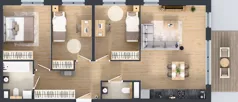 4 pokoje, mieszkanie 77,69 m², piętro 1, oferta nr D.079, Centralna Vita etap III, Kraków, Czyżyny, ul. Ciesielskiego