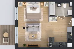 1 pokój, mieszkanie 33,86 m², piętro 1, oferta nr D.124, Centralna Vita etap III, Kraków, Czyżyny, ul. Ciesielskiego