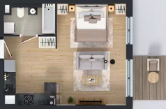 1 pokój, mieszkanie 33,56 m², piętro 2, oferta nr D.146, Centralna Vita etap III, Kraków, Czyżyny, ul. Ciesielskiego